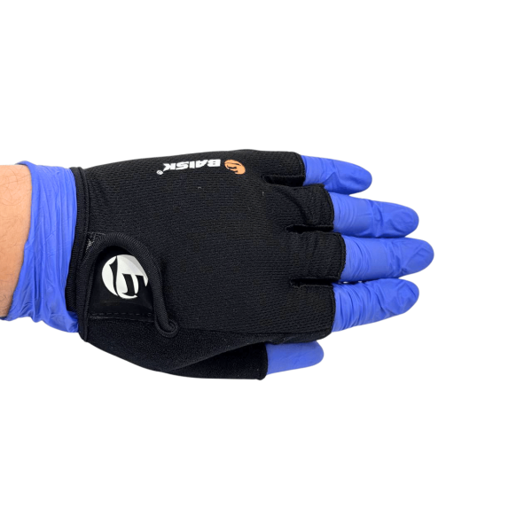 Перчатки мото с гелевой прокладкой Glove-3 L черные без пальцев Baisk