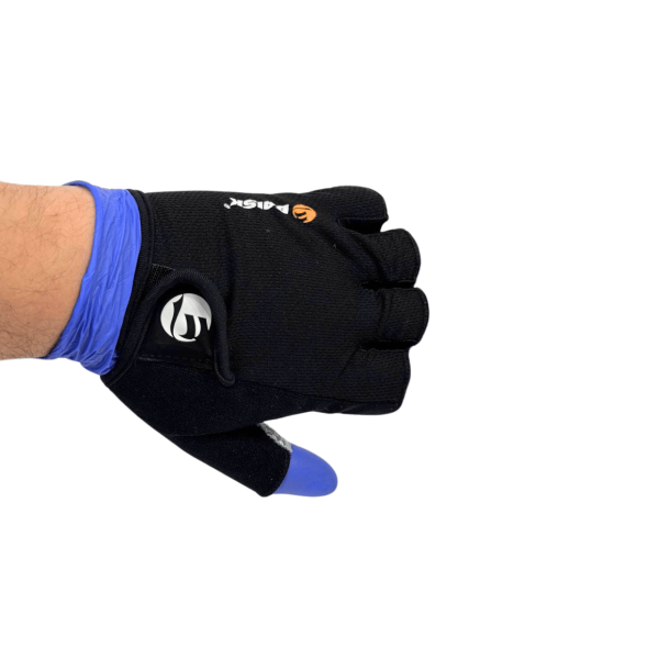 Перчатки мото с гелевой прокладкой Glove-3 L черные без пальцев Baisk