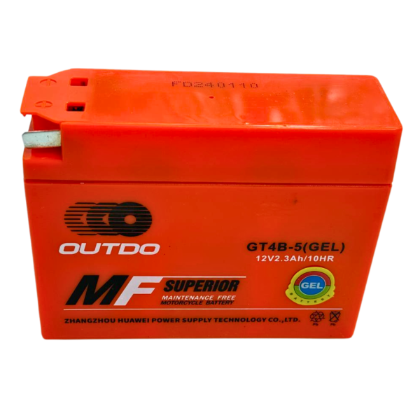 Гелевый аккумулятор GT4B-5 12V 2.3Ah/10HR узкий Outdo