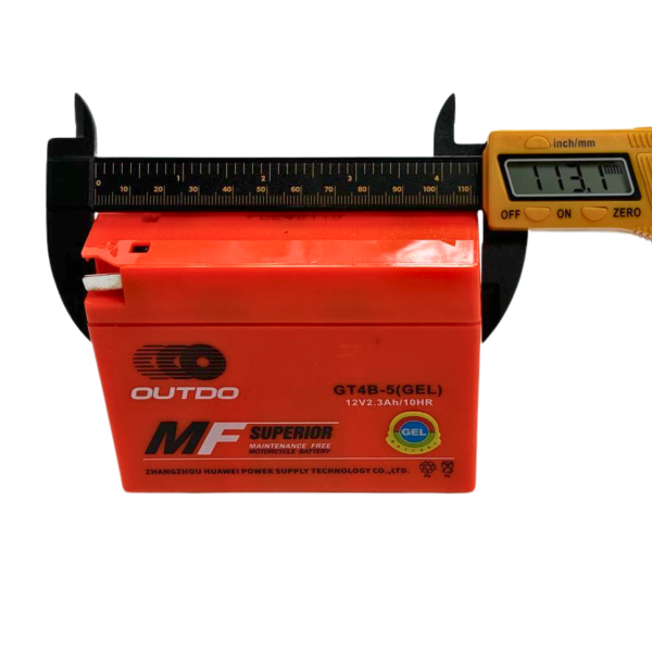 Гелевый аккумулятор GT4B-5 12V 2.3Ah/10HR узкий Outdo