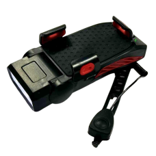 Фара 4в1 LY-25-2 красная с сигналом, павербанком и держателем LED/USB YAJIAPLUS