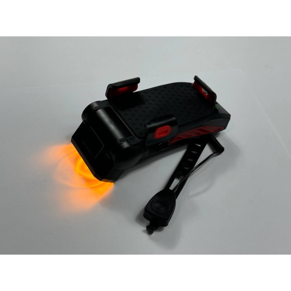 Фара 4в1 LY-25-2 червона з сигналом, павербанком і тримачем LED/USB YAJIAPLUS