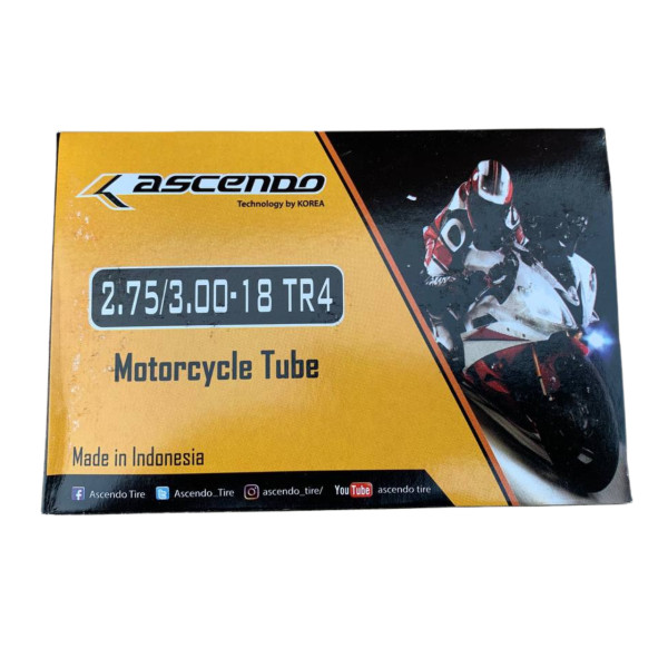 Камера 2.75/3.00-18 TR4 прямой вентиль Schrader Ascendo Индонезия