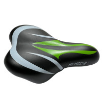 Дитяче сідло чорне зі смугами біло-зеленого кольору Agilette 296