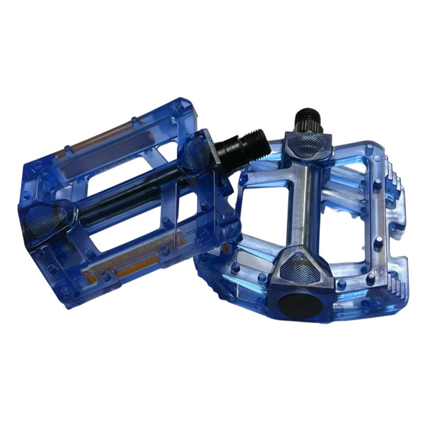 Педали велосипедные JD-287 поликарбонат синие Hengchi
