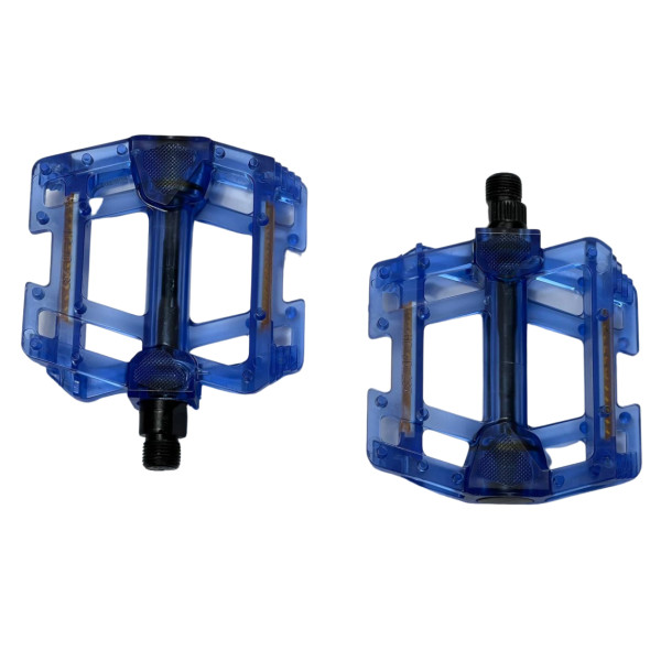 Педали велосипедные JD-287 поликарбонат синие Hengchi