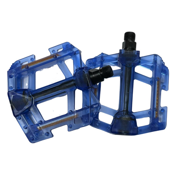 Педали велосипедные JD-287 поликарбонат синие Hengchi