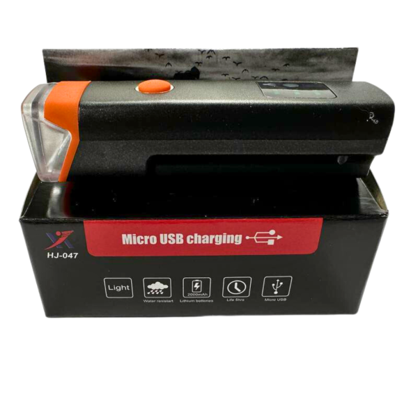 Фара велосипедная оранжевая USB HJ-047 SA-8