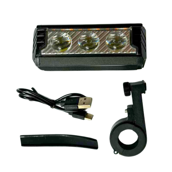 Фара велосипедна FY-339B-3 прожектор алюмінієва LED/USB C-TYPE Baisk