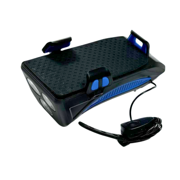 Фара 4в1 FY-319B синя з сигналом і тримачем телефона LED/USB YAJIAPLUS