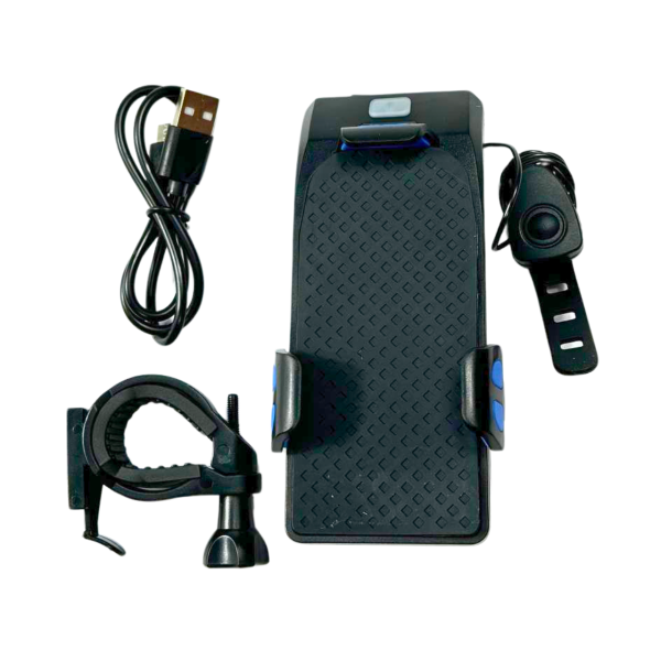 Фара 4в1 FY-319B синя з сигналом і тримачем телефона LED/USB YAJIAPLUS
