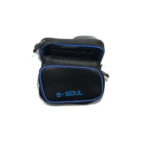 Велосумка GA-75 черно-синяя для телефона 6.5 дюйма и инструмента B-Soul