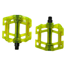 Педали велосипедные JD-287 поликарбонат желтые Hengchi