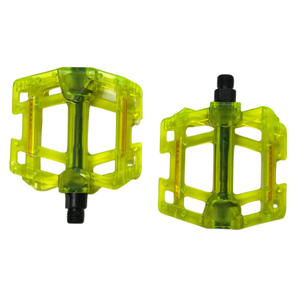 Педали велосипедные JD-287 поликарбонат желтые Hengchi
