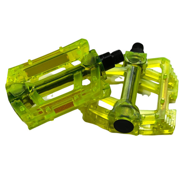 Педали велосипедные JD-287 поликарбонат желтые Hengchi