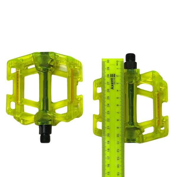 Педали велосипедные JD-287 поликарбонат желтые Hengchi