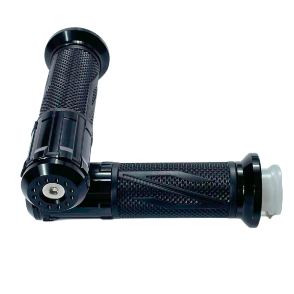 Ручки газу S №5 чорні з алюмінієвими вставками JWBP