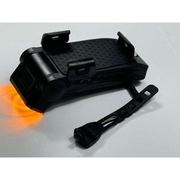 Фара 4в1 LY-25-2 чорна з сигналом, павербанком і тримачем LED/USB YAJIAPLUS
