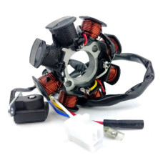 Статор генератора GY6 50-80сс 6+2 JWBP