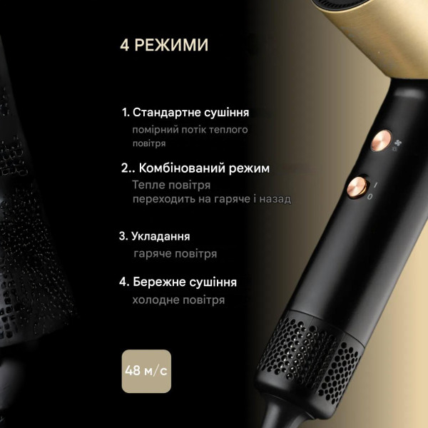 Фен професійний насадка-концентратор 4 режими 1400 Вт VGR V-441