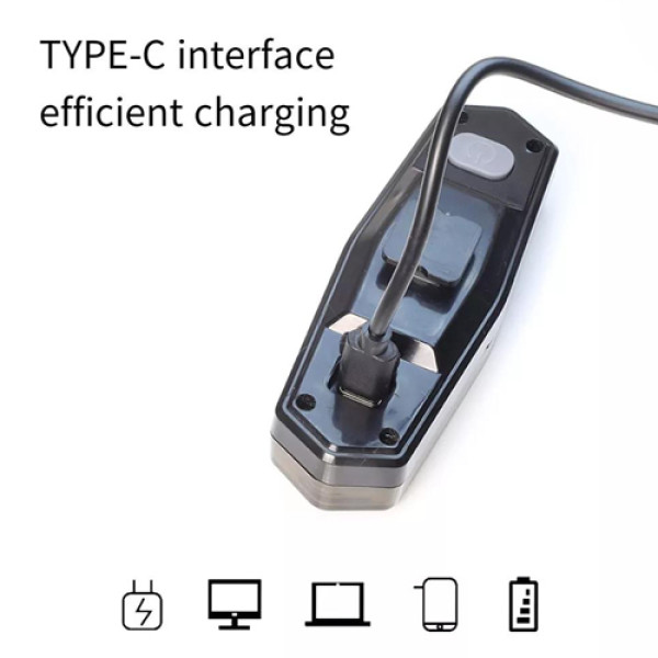 Велоліхтар із покажчиком поворотів червоний жовтий водонепроникний ЗУ Type-C Li-Ion акумулятор пульт керування FY-1828