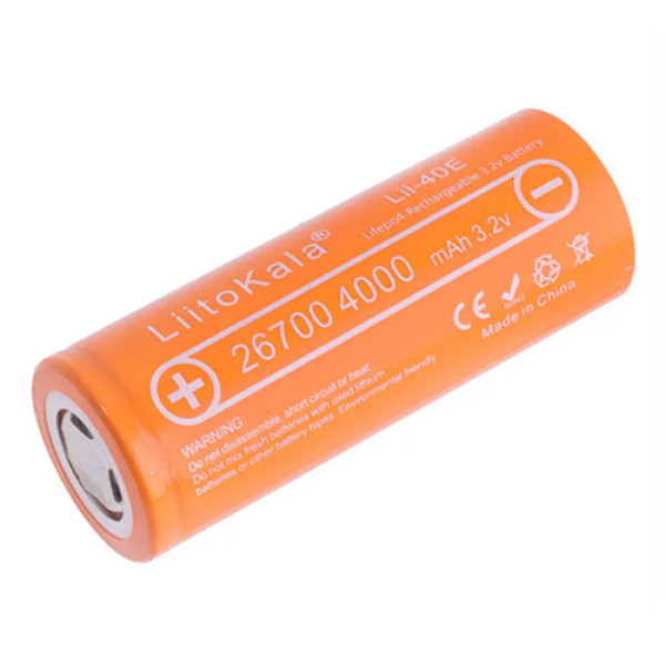 Акумулятор 26700 LiitoKala Lii-40E 3.2V 4000mAh ОРИГІНАЛ