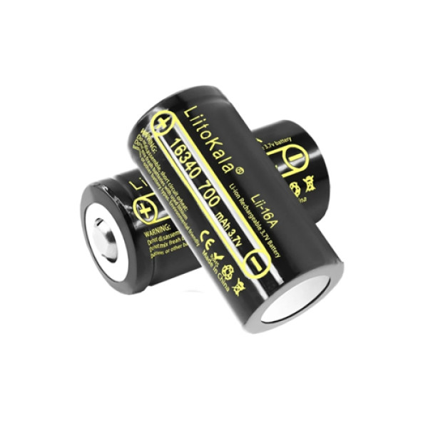 Акумулятор 16340, LiitoKala Lii-16A, 700mAh, ОРІГІНАЛ