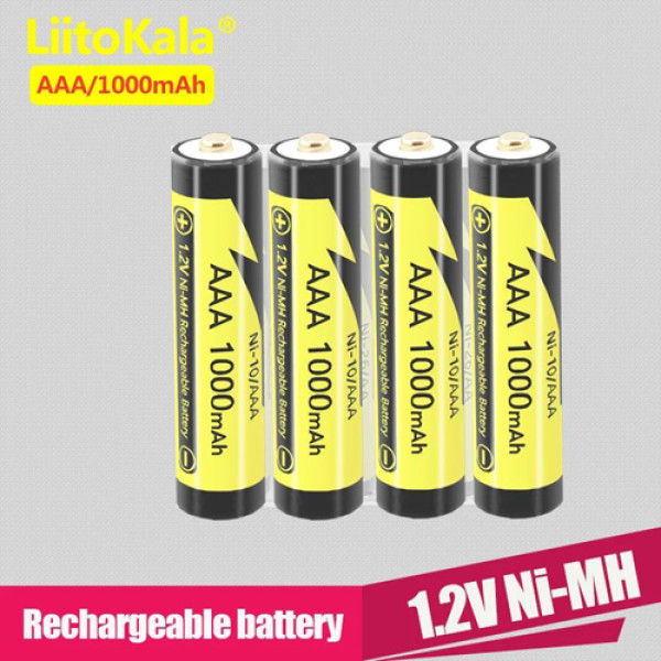 Акумулятор AAA, LiitoKala Ni-10/AAA, 1.2V, 1000mAh, ОРІГІНАЛ