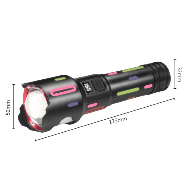 Ліхтар 1x18650 Power Bank Type-C індикація заряду zoom NIGHT VISION FLUORESCENCE BL-2405-TG