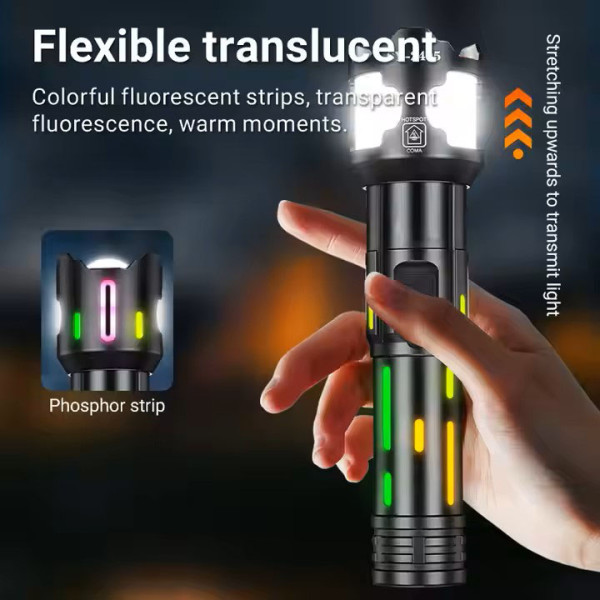 Ліхтар 1x18650 Power Bank Type-C індикація заряду zoom NIGHT VISION FLUORESCENCE BL-2405-TG