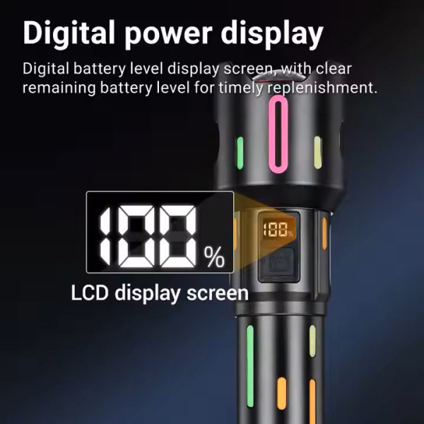 Ліхтар 1x18650 Power Bank Type-C індикація заряду zoom NIGHT VISION FLUORESCENCE BL-2405-TG