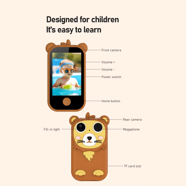 Дитячий фотоапарат сенсорний екран Brown Q13