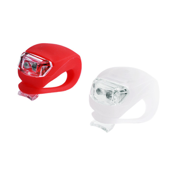 Велоліхтар червоний білий 2xCR2032 HJ008-2LED