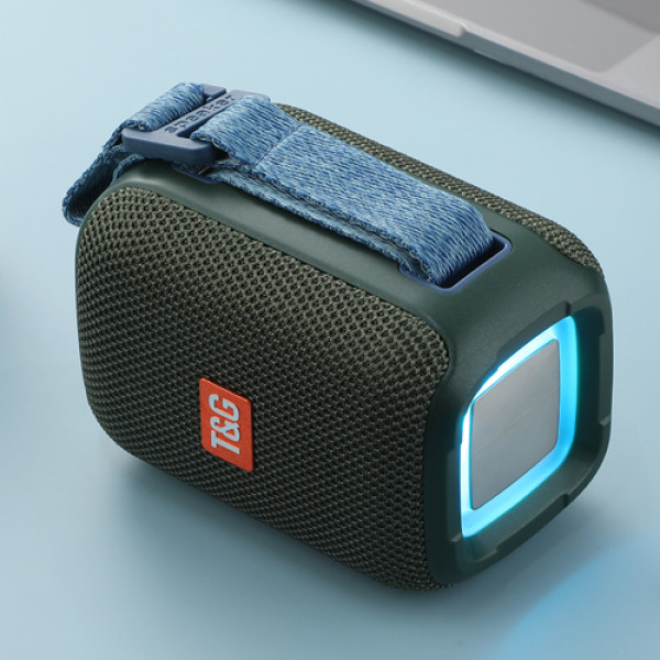 Bluetooth колонка радіо speakerphone RGB підсвічування зелене TG339