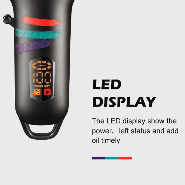 Машинка для стрижки акумуляторна 11 насадок EXTERNAL ROTOR MOTOR MIM лезо док-станція чорна VGR V-880C