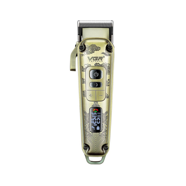 Акумуляторна машника для стриження (clipper) VGR V-005, 8 насадок, LED display