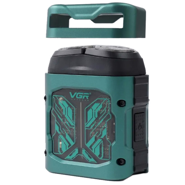 Электробритва VGR V-344 GREEN, роторная, 8000 RPM, IPX6