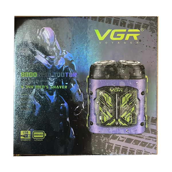 Електробритва роторна 8000 RPM IPX6 Purple VGR V-344