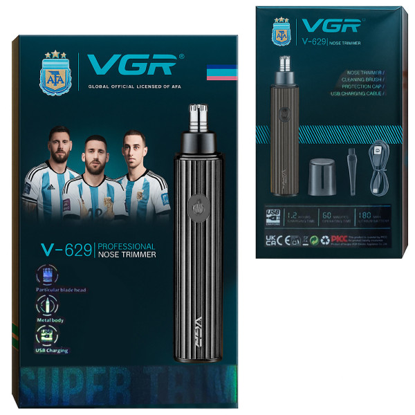 Тример для носа акумуляторний чорний VGR V-629