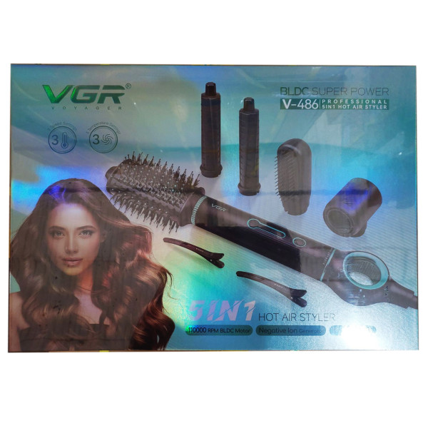 Фен-стайлер професійний 5 в 1 5 насадок VGR V-486
