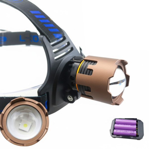 Ліхтар 3x18650 Type-C потужний zoom Box A50-TG