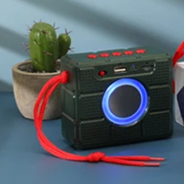 Bluetooth колонка радіо speakerphone RGB підсвічування зелене TG311