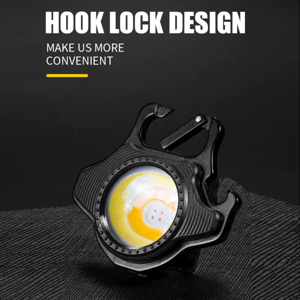 Ліхтар Li-Ion Type-C акумулятор магніт карабін MULTIFUNCTIONAL W5133-COB