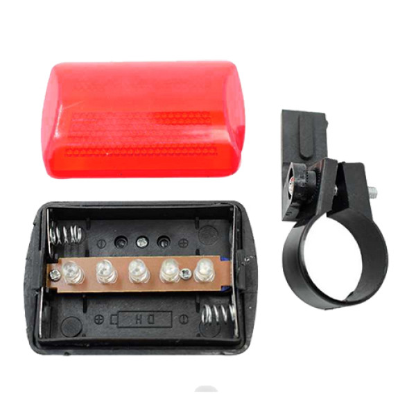 Велоліхтар стоп 2xAA BSK-2279-5LED-0023