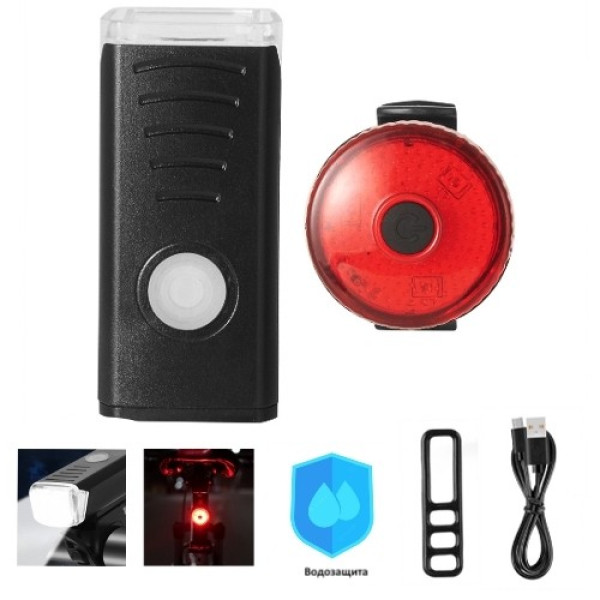 Велоліхтар стоп червоний Li-Ion акумулятор ЗУ microUSB Box BSK-1133-XPG-STOP-3SMD
