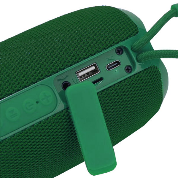 Bluetooth колонка радіо speakerphone RGB підсвічування зелене TG653