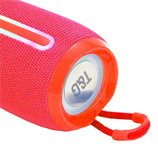 Bluetooth колонка радіо speakerphone RGB підсвічування червоне TG653