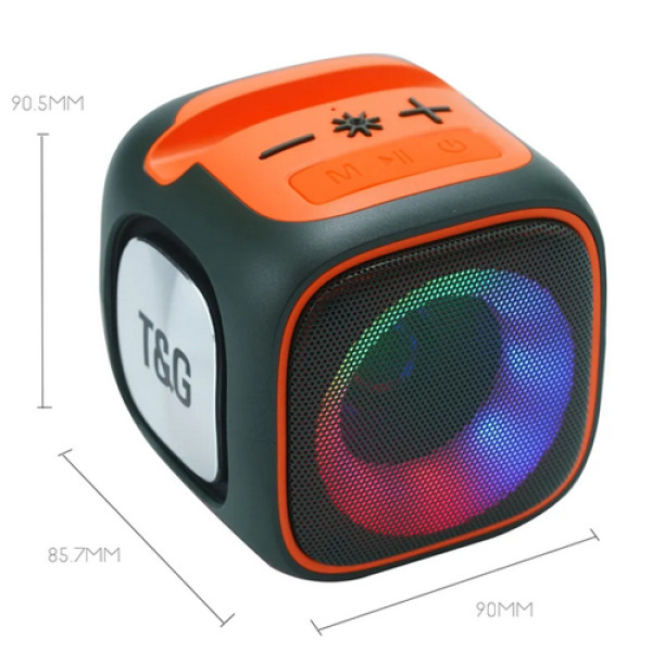 Bluetooth колонка radio speakerphone RGB підсвічування зелене TG359