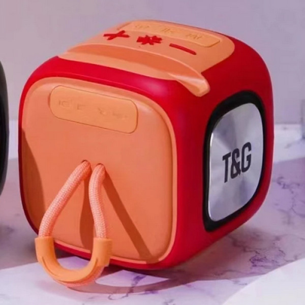 Bluetooth колонка радіо speakerphone RGB підсвічування червоне TG359