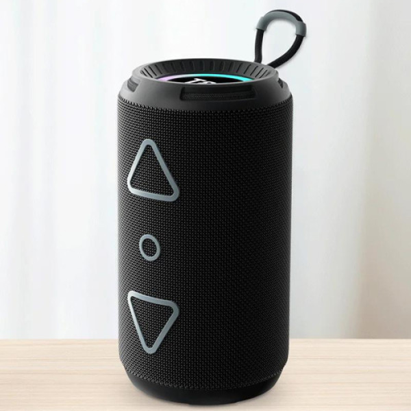 Bluetooth колонка радіо speakerphone RGB підсвічування чорне TG656